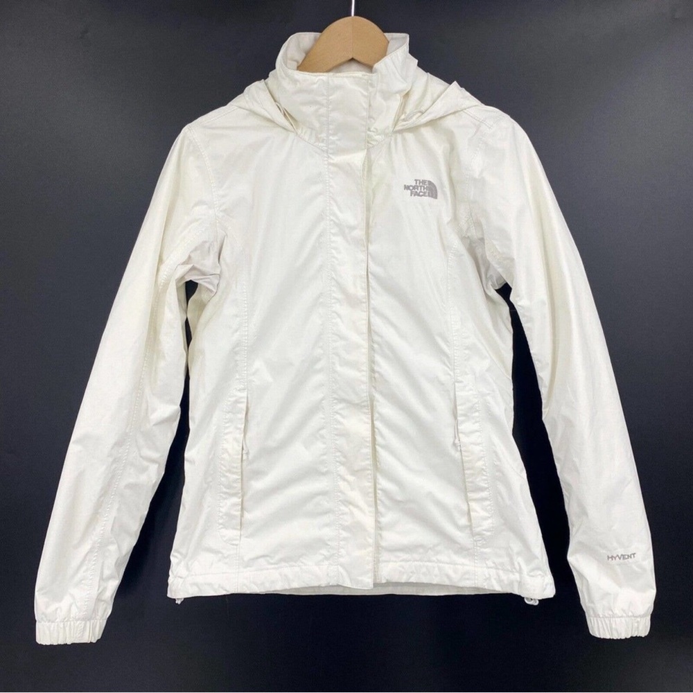 The North Face Hyvent Hooded Rain Jacket White Sz S